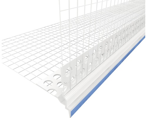 Profil nadokenní Bravo s perlinkou 6 mm délka 2,4 m plast Omítkový profil se tkaninou