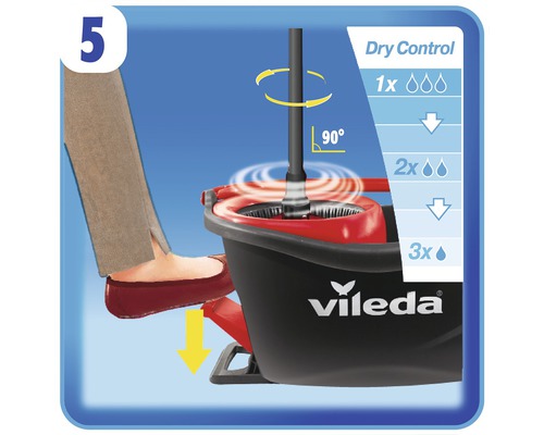 Vileda mop s kbelíkem a nožním pedálem pro regulaci vlhkosti