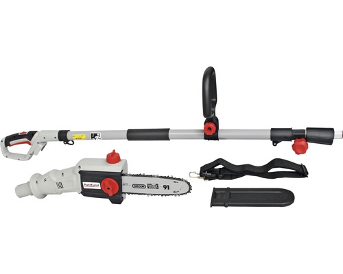 Akumulátorová řetězová pila s teleskopickou tyčí a příslušenstvím