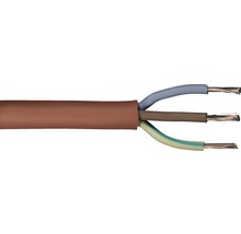 Silikonový silový kabel SIH-J 3x1,5 mm² červenohnědá, metrážové