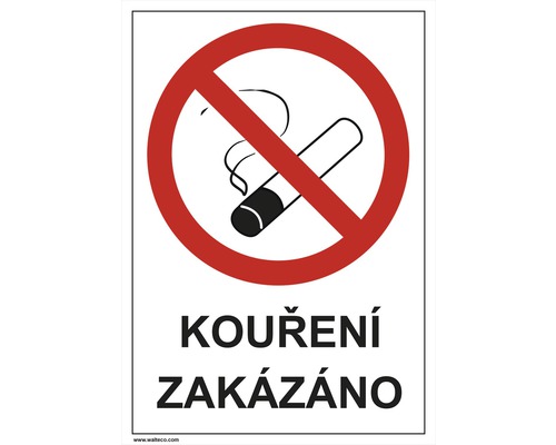 Samolepka 210x148 mm, Kouření zakázáno (restaurace)