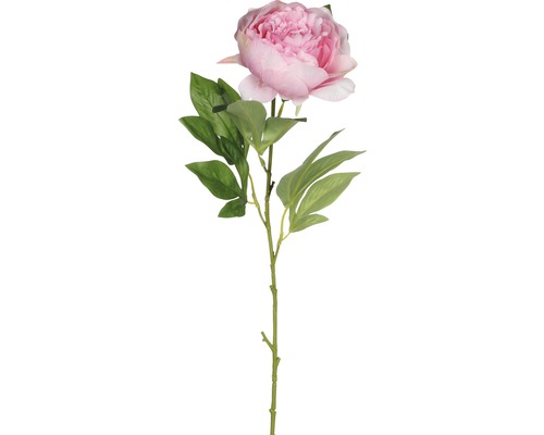 Umělá květina pivoňka růžová 76 cm-0
