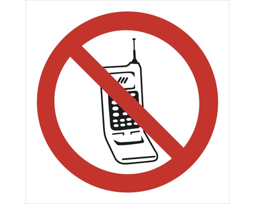 Samolepka "Zákaz používání mobilních telefonů" 92x92 mm