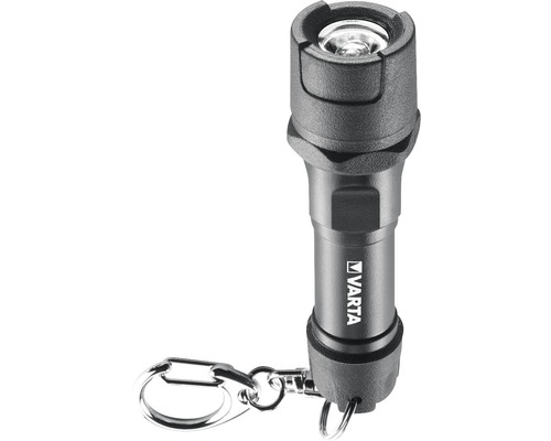 Černá mini svítilna Varta s klíčenkou