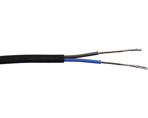 Silový kabel H03 VV-F 2x0,75 mm² černá, metrážové zboží