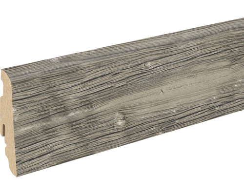 Soklová lišta Skandor Mittenwald modřín FU60L 19x58x2400 mm Dřevěná podlahová lišta s dřevěnou strukturou