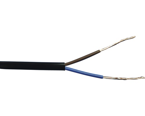 Silový kabel H03 VVH2-F 2x0,75 mm² černá, metrážové zboží