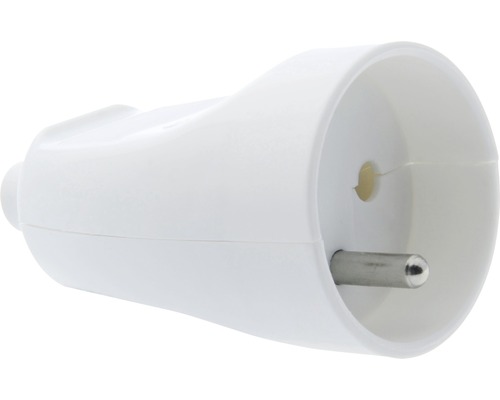 Bílá zástrčka s ochranným kontaktem