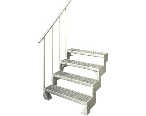 Schody se čtyřmi stupni a zábradlím