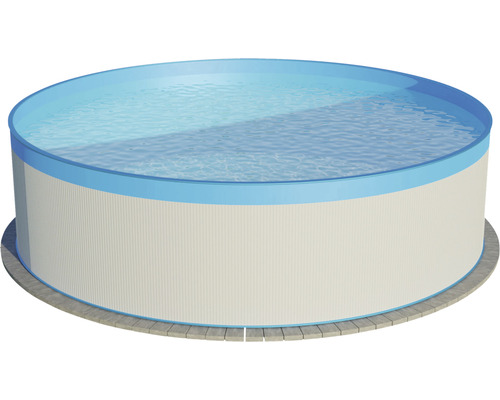 Nadzemní bazén CF White/Blue samotný Nadzemní bazén 350 x 90 cm bez příslušenství modro-bílý Kulatý bazén naplněný vodou