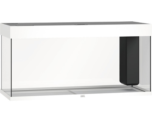 Bílé skleněné akvárium s integrovaným vnitřním filtrem