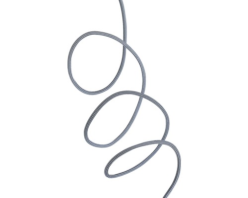 Tvarovatelný textilní kabel, 1,5m, černo bílý - pruhovaný