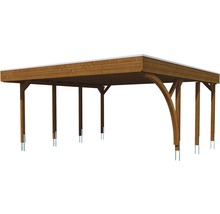 Dřevěný carport s rovnou střechou