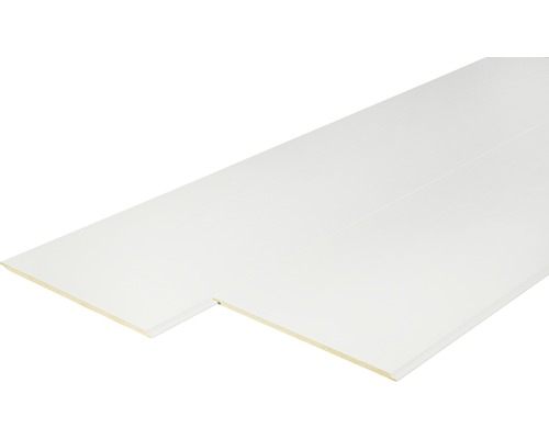 Dekorační panel MDF 8x190x2600 mm vysoký lesk bílý Dřevěný pero a drážka panel