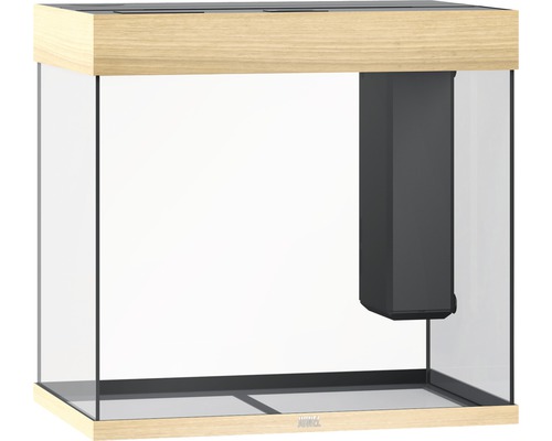 Akvárium s dřevěným rámem a vnitřním filtrem