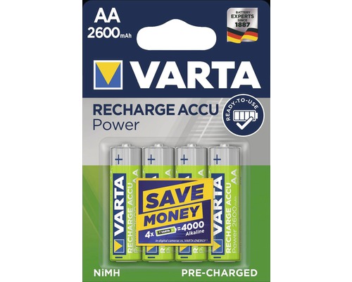 Varta Recharge Accu Power AA 2600 mAh, čtyři kusy