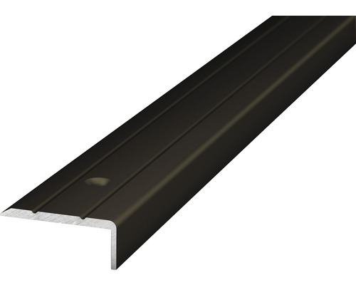 ALU schodový profil bronz 1m 24,5x10mm, šroubovací (předvrtaný)-0