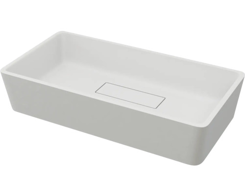 Umyvadlo na desku Baden Haus Bellagio solid surface minerální surovina bílá 63 x 33 x 13 cm 50184