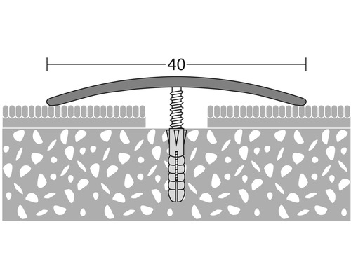 Upevňovací profil se šroubem a hmoždinkou, 40 milimetrů