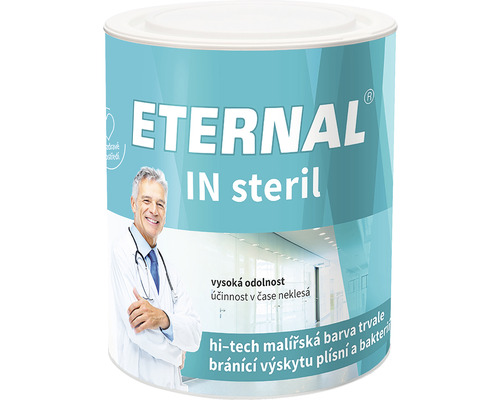 Barva na zeď ETERNAL IN Steril Antiplíseň bílá 1 kg Kbelík barvy Eternal IN steril