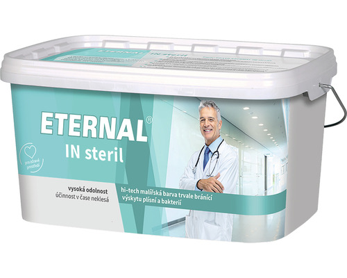 Barva na zeď ETERNAL IN Steril Antiplíseň bílá 4 kg Kbelík s barvou Eternal In Steril