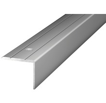 ALU schodový profil, stříbrný, 2,7m 24,5x10mm; šroubovací (předvrtaný)-thumb-0