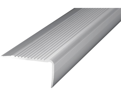 ALU schodový profil NOVA, stříbrný 45x23mm; 2,7m; šroubovací předvrt.