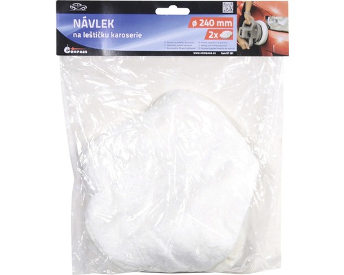 Lešticí návleky na leštičku karoserie, průměr 240 milimetrů, 2 kusy