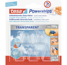 Balení dekoračních háčků Tesa Powerstrips s osmi transparentními samolepicími háčky na ozdobu