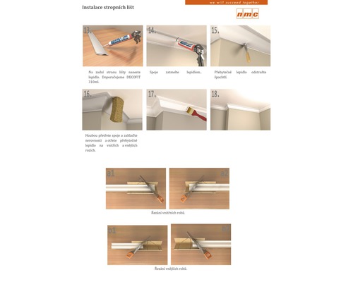 Návod k montáži ozdobných lišt