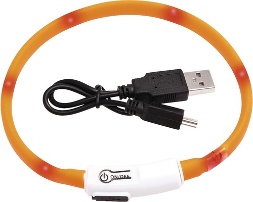 Psí obojek s nabíjecím USB kabelem