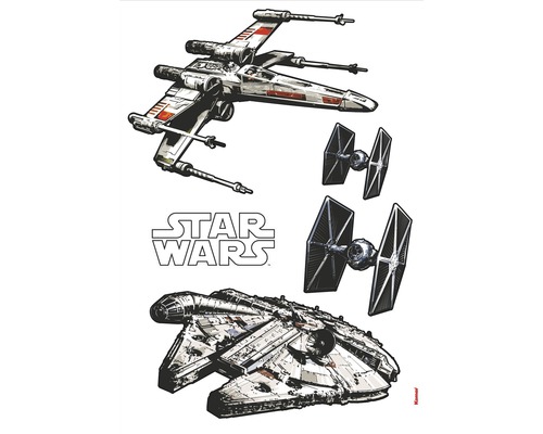 Samolepky na zeď Disney Edition 4 Disney Star Wars Spaceships 100x70 cm-0