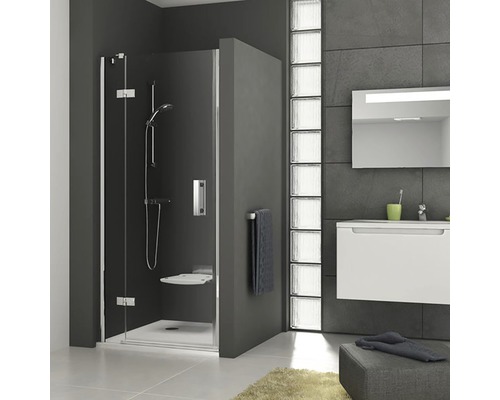Sprchové dveře RAVAK Smartline SMSD2-120 B-L chrom+Transparent 0SLGBA00Z1 Koupelna se sprchou, umyvadlovou skříňkou a skleněnými tvárnicemi