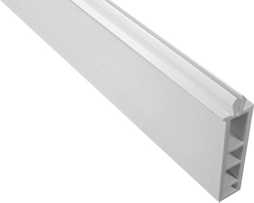 Parapetní připojovací profil pro posuvné dveře 3000x50 mm bílý Plastový dutinkový profil pro interiérové úpravy