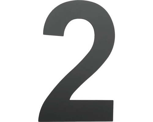 Domovní číslo "2" černé, 15 cm