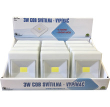 3W COB svítilna s vypínačem v prodejním displeji