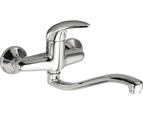 Nástěnná dřezová/umyvadlová baterie páková Novaservis Metalia 55 chrom 55070,0 Nástěnná baterie do kuchyně s otočným výtokem