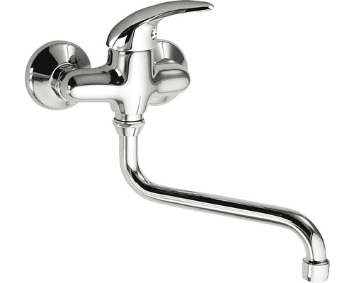 Nástěnná dřezová/umyvadlová baterie páková Novaservis Metalia 55 chrom 55074/T.0 Nástěnná baterie do kuchyně s chromovaným povrchem