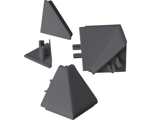 Koncovky a rohy pro lišty Polyform, trojúhelníkové malé, černá matná