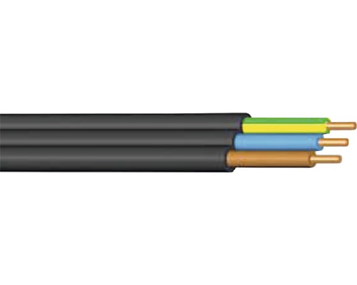 Kabel CYKYLo-J 3x1,5mm² černý 50m