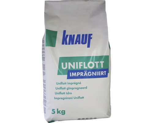 Spárovací tmel KNAUF Uniflott Imprägniert, 5 kg Sáček Knauf Uniflott impregnovaný, 5 kilogramů