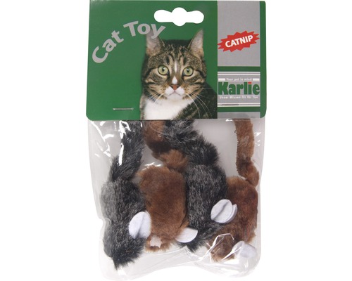 Hračka pro kočky myš s šantou kočičí v balení