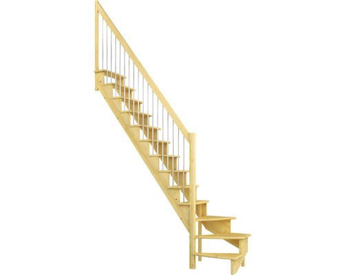 Schodiště Pertura Filia 1/4 stočené dole vlevo šířka 75 cm borovice 12 stupňů kovové zábradlí Schodiště Pertura Filia 1/4 stočené dole vlevo šířka 75 cm borovice 12 stupňů kovové zábradlí
