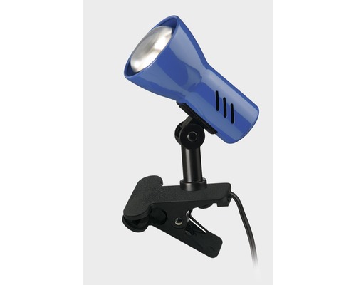 Stolní lampa Briloner Trice E14 1x40W modrá na klip