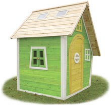 Dětský dřevěný hrací domek s okny a dveřmi