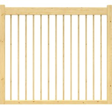 Dřevěný plotový panel s vertikálními tyčemi