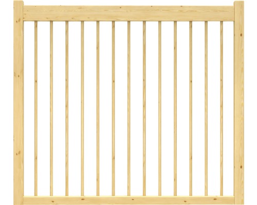Dřevěný plotový panel s vertikálními tyčemi