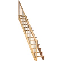 Schodiště Pertura Filia rovné šířka 75 cm buk 12 stupňů dřevěné zábradlí