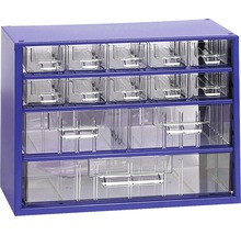 Box na nářadí s průhlednými zásuvkami pro uložení drobných dílů