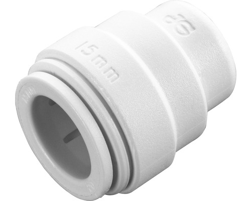 Plastová trubková spojka, 15 milimetrů